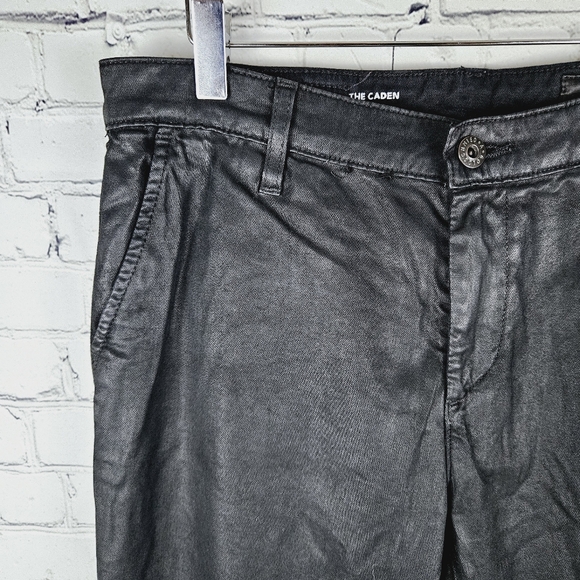 AG ADRIANO GOLDSCHMIED | The Caden Tailored Trouser stretch leatherette pants - Picture 3 of 12